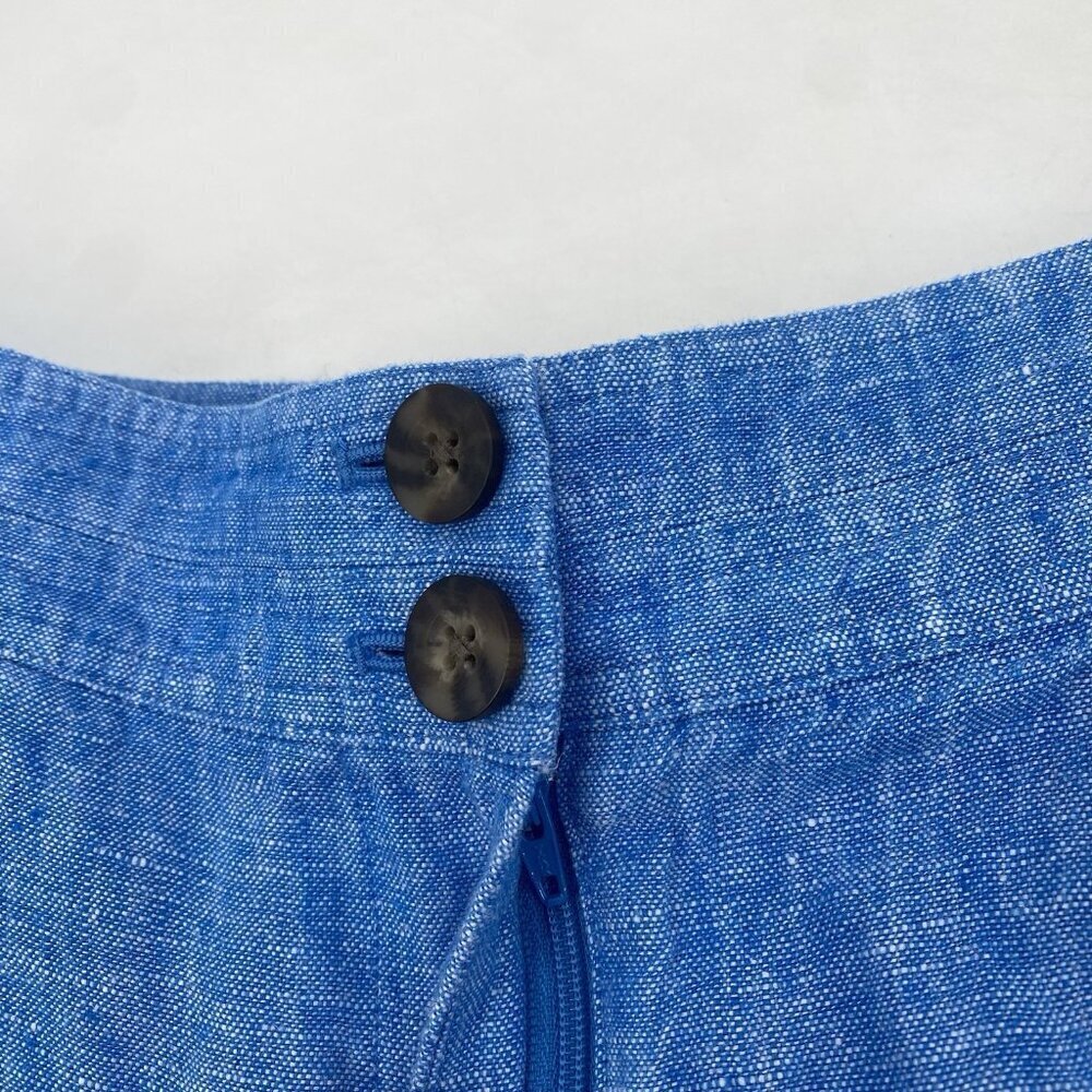 Boden Women’s US 8 UK 12 Blue Cornwall 6” Linen Shorts Nautical Beach - Picture 5 of 12